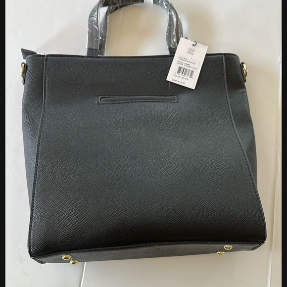 London Fog Back Sophia Studded Tote New - Picture 3 of 5